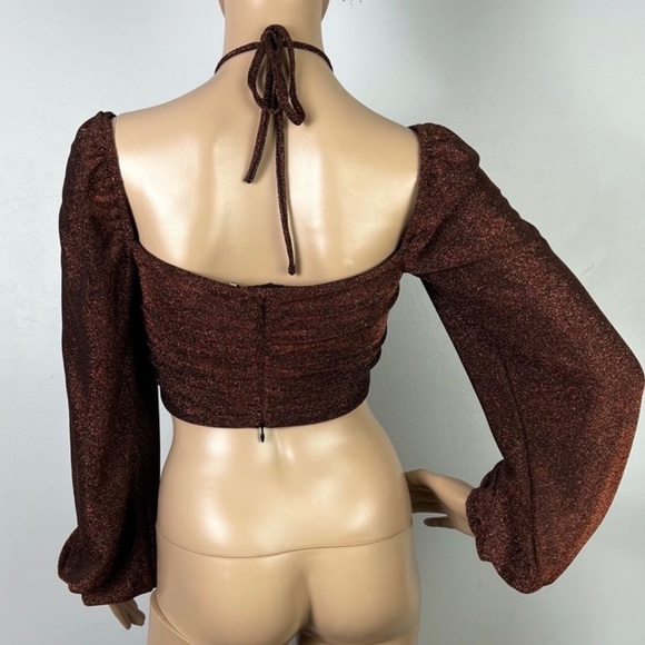 NEW NICHOLAS REVOLVE METALLIC CROP TOP - Picture 7 of 9